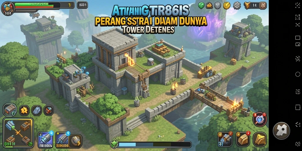 Screenshot AT866 menampilkan aksi menegangkan dalam Tower Defense.