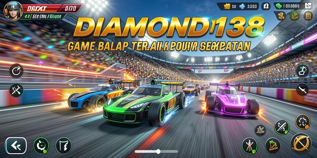 Tampilan menakjubkan dari gameplay balap di DIAMOND138.