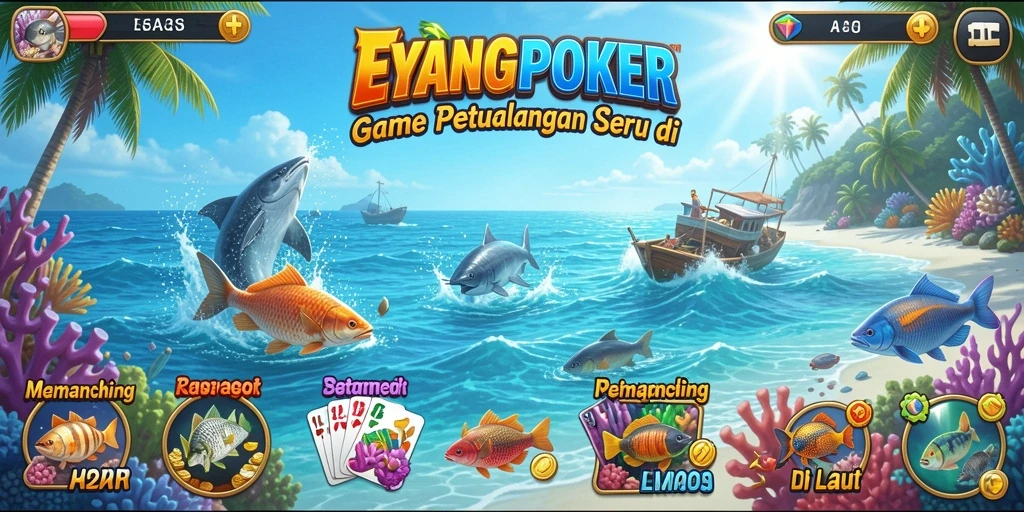 Gameplay menarik di EYANGPOKER dengan aksi memancing seru.