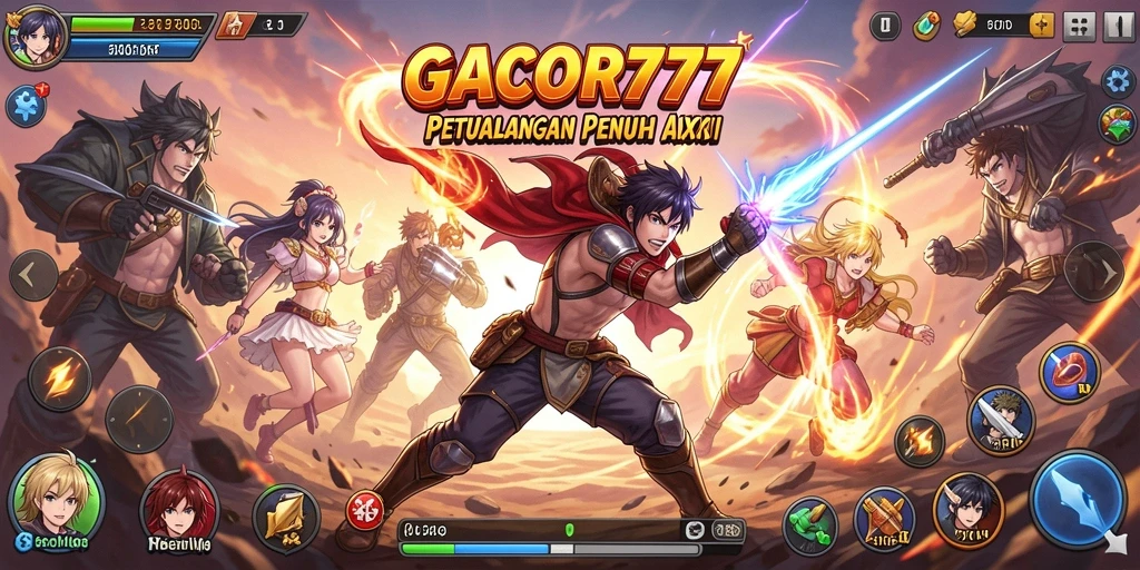 Tampilan gameplay menarik dari GACOR777 dalam aksi anime.