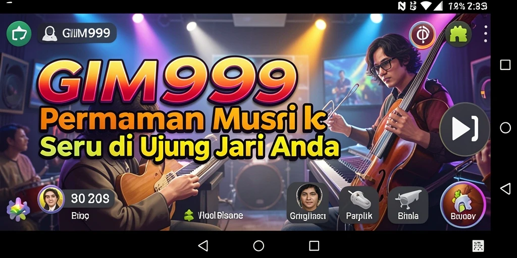 Screenshot GIM999 menampilkan gameplay musik yang seru dan interaktif.