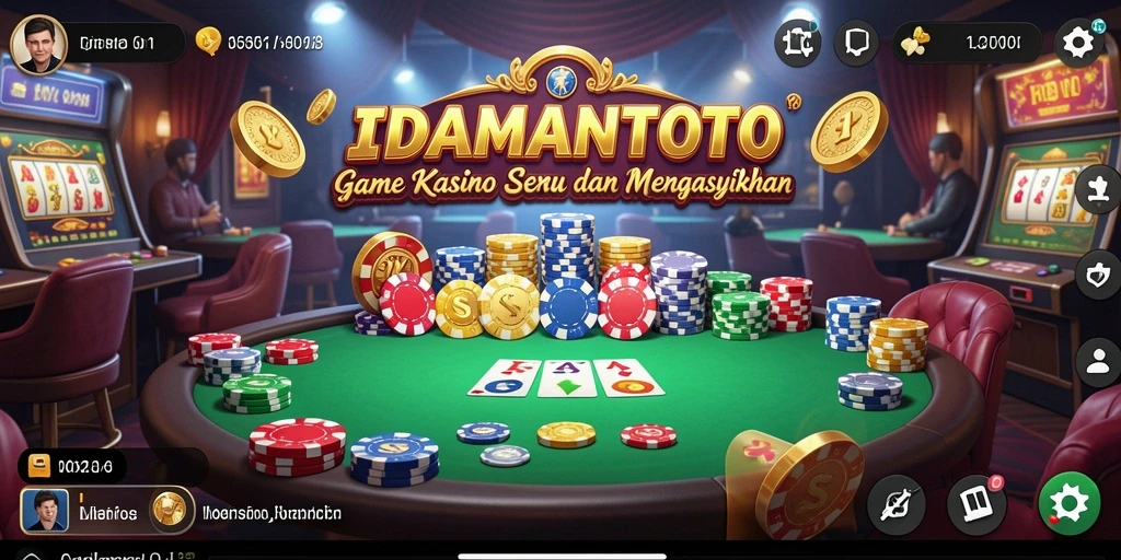Tampilan gameplay seru di IDAMANTOTO dengan berbagai permainan kasino.