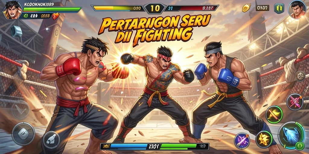 Screenshot menampilkan intensitas pertarungan di KODOKHOKI889.