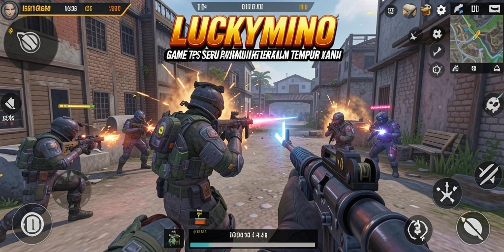 Tampilan gameplay LUCKYMINO yang penuh aksi dan seru.