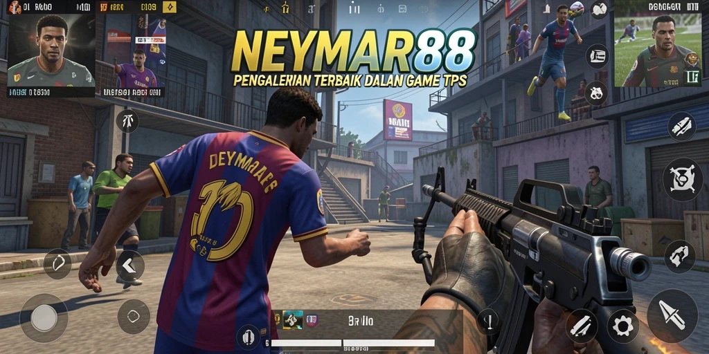 Tangkapan layar utama NEYMAR88 menunjukkan aksi intens permainan TPS.