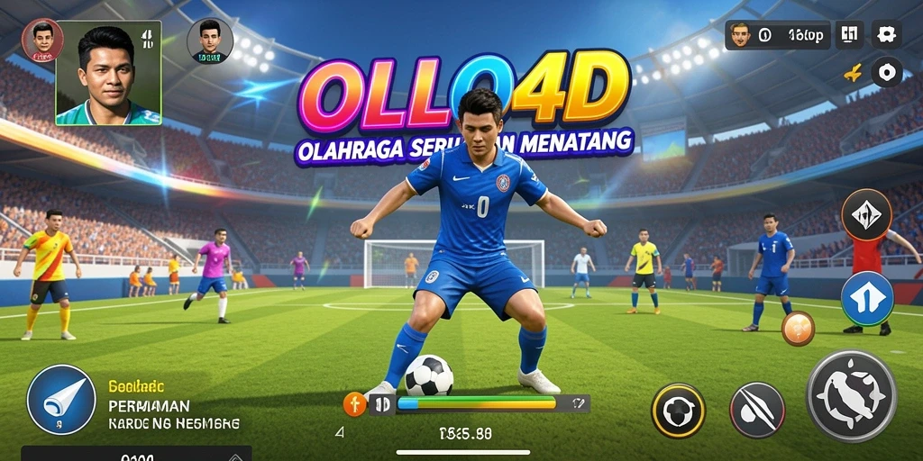 Tampilan gameplay seru OLLO4D yang menampilkan aksi olahraga nyata.