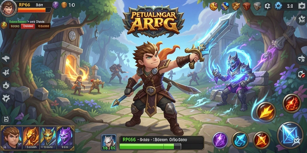 Tampilan menarik gameplay RP66 dalam aksi petualangan ARPG.
