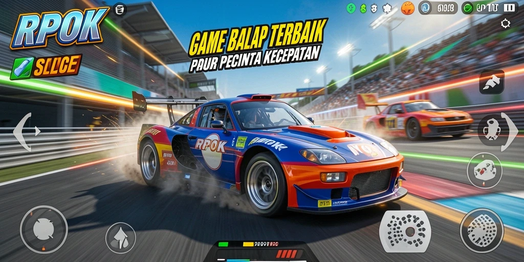 Gameplay RPOK yang seru dan mendebarkan saat balapan.